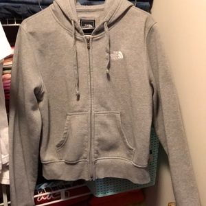 Girls XL Hooded Zip Up North Face Sweatshirt